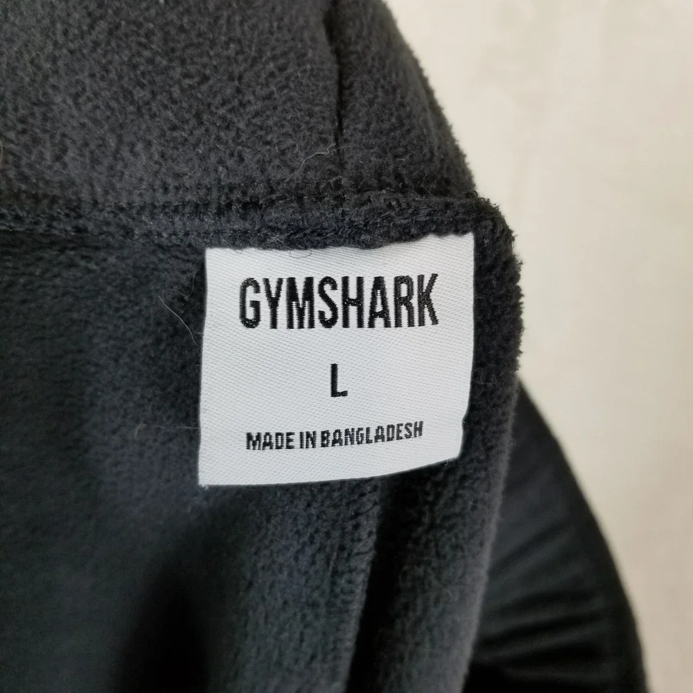 Gymshark Fleece Joggers Mens Large Black Athletic Tapered Sweatpants GMBT4560-BK